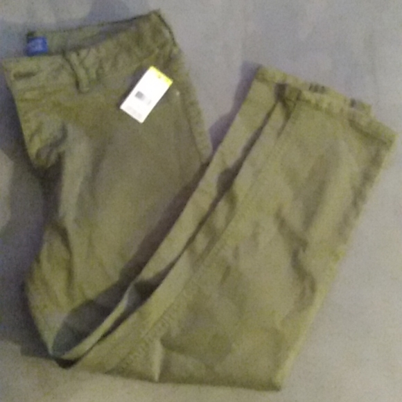 Olive Green Simply Styled Cropped Jeggings - Picture 1 of 4